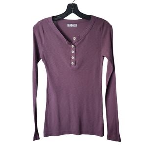 Michael Stars Long Sleeve Henley Tee